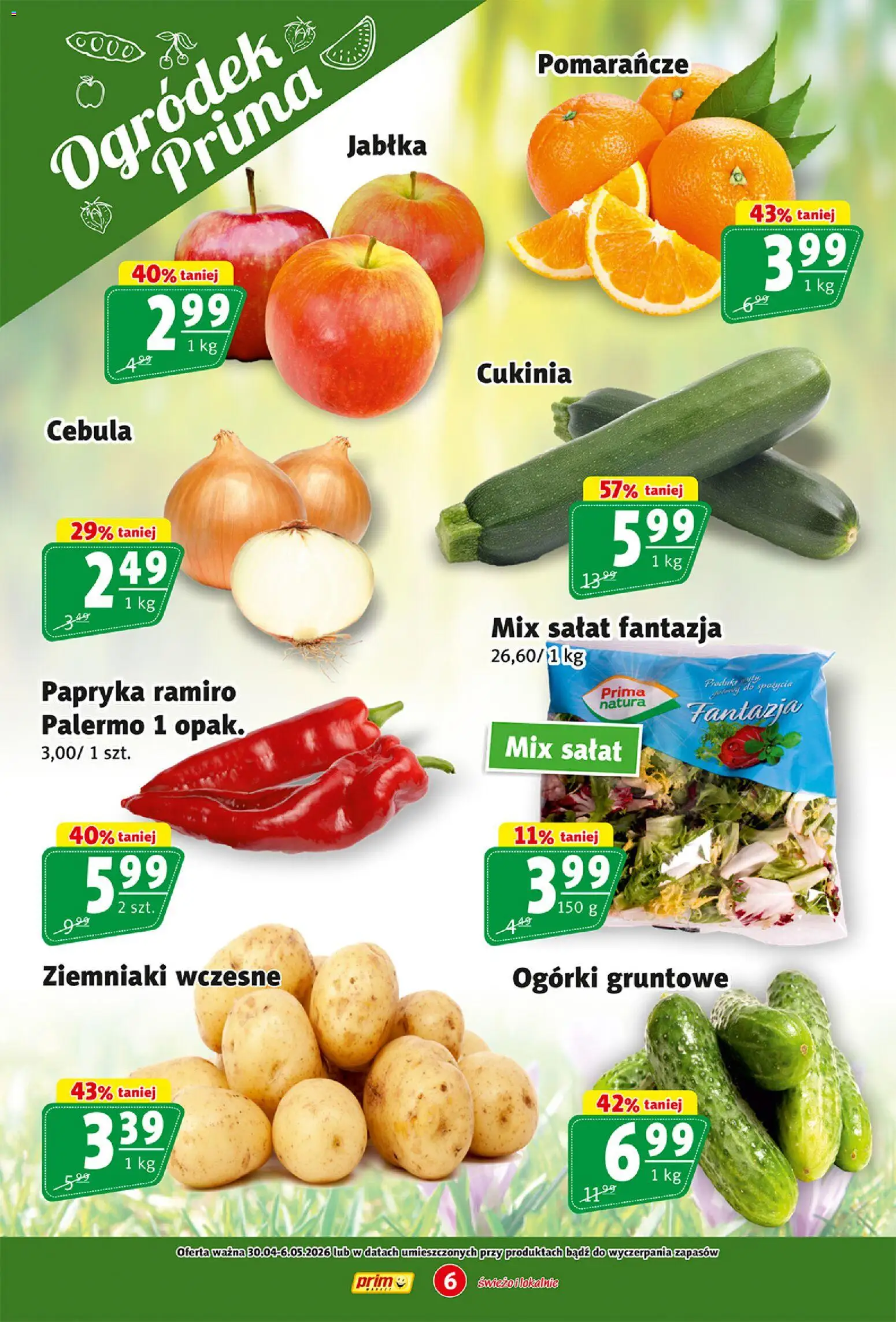 Prim Market gazetka od 30.04.2026 | Strona: 6 | Produkty: Papryka, Cukinia, Ogórki, Ogórki gruntowe