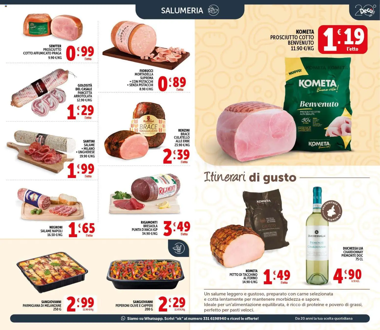 Volantino Decò del 09.04.2026 | Pagina: 5 | Prodotti: Salame, Tacchino, Olive, Prosciutto