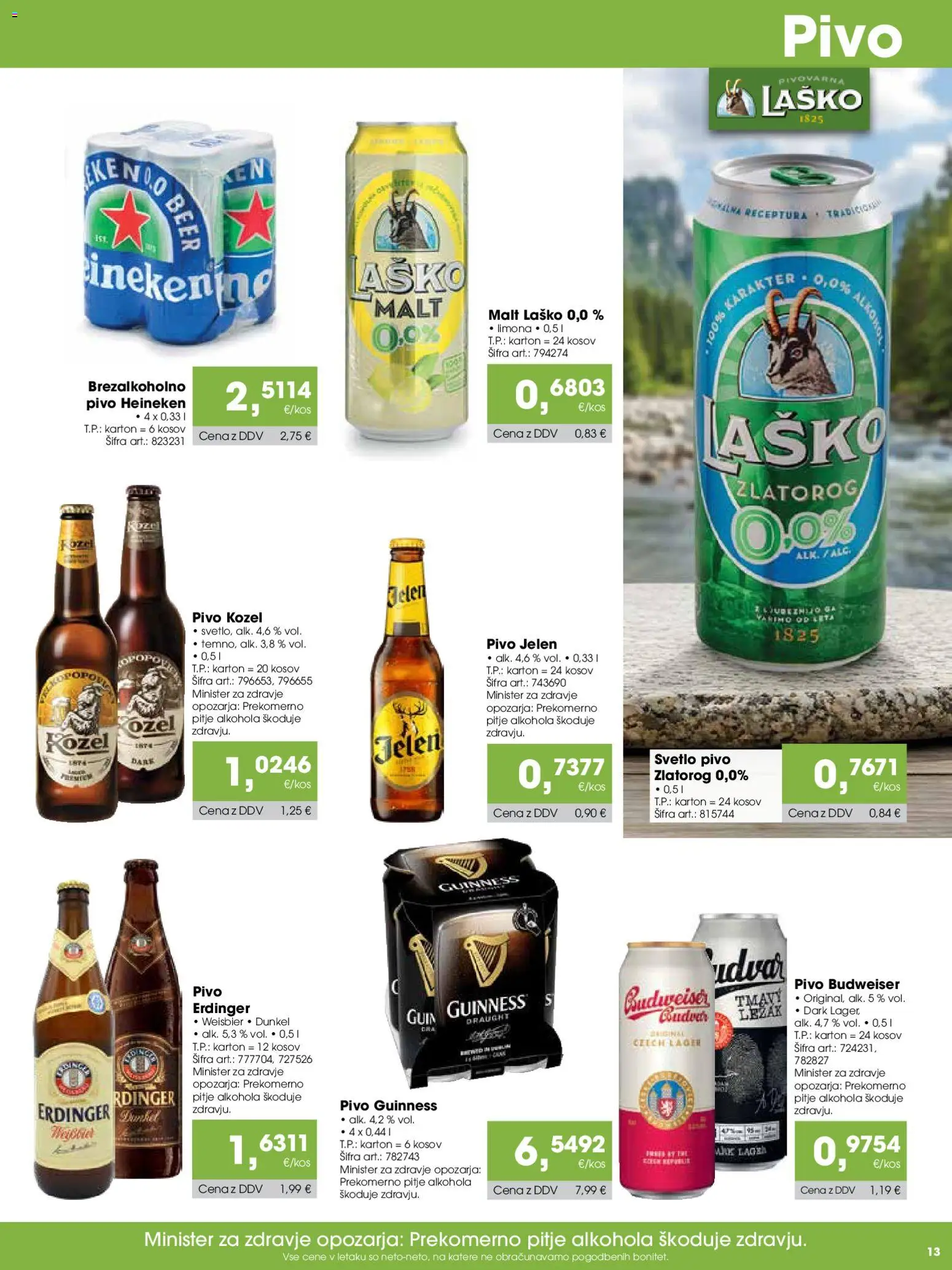 Novi Tuš katalog ponudbe – veljaven od 07.03.2026 | Stran: 13 | Izdelki: Falafel, Pivo, Limona
