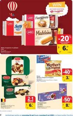Carrefour folder week 17 - Voorbeeld van een folder van Carrefour, geldig van 22.04.2026 | Pagina: 2 | Producten: Koekjes, Wafels, Snoep