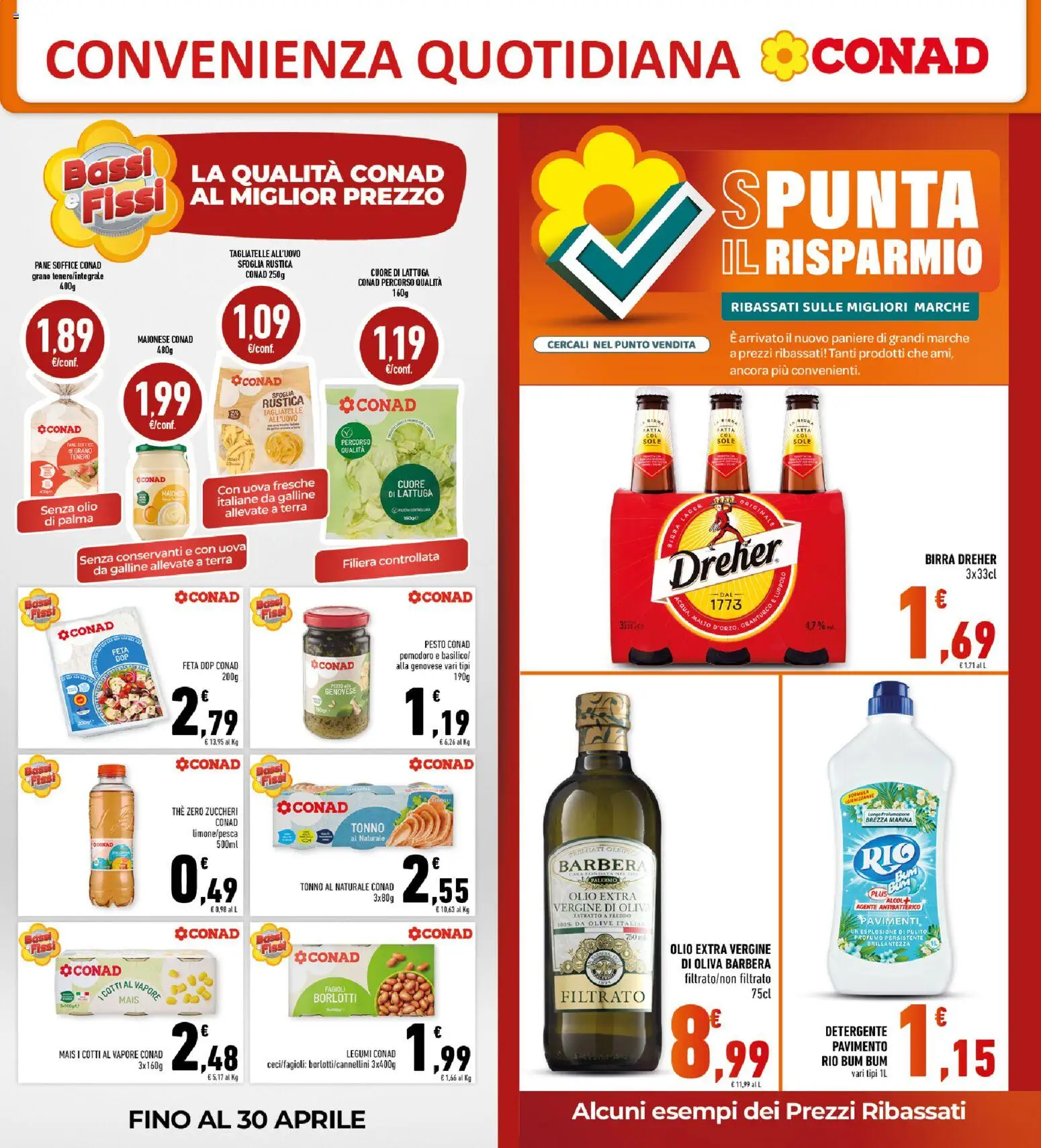Volantino Conad del 11.03.2026 | Pagina: 19 | Prodotti: Pane, Tagliatelle, Acqua, Olive