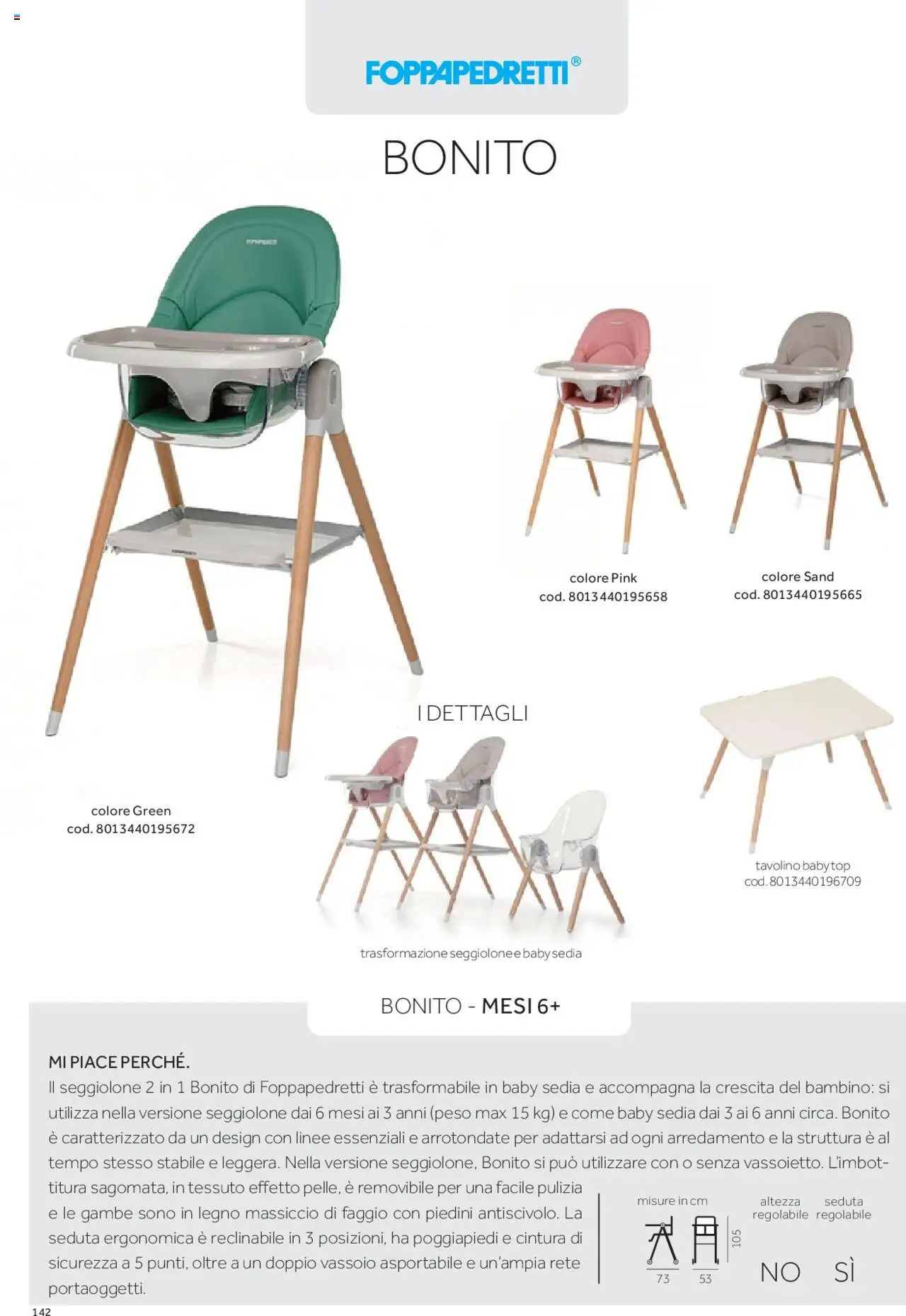 Volantino Prenatal del 01.01.2025 | Pagina: 29 | Prodotti: Tavolino, Poggiapiedi, Cintura, Sedia