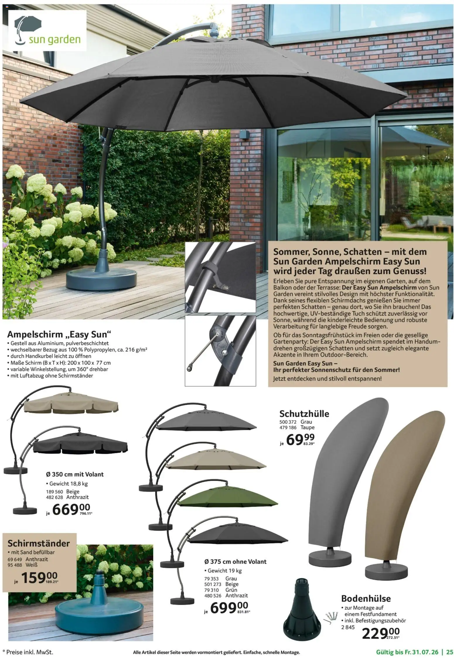 Selgros Garten Exklusiv – gültig ab 19.03.2026 | Seite: 25 | Produkte: Gewicht, Schirmständer