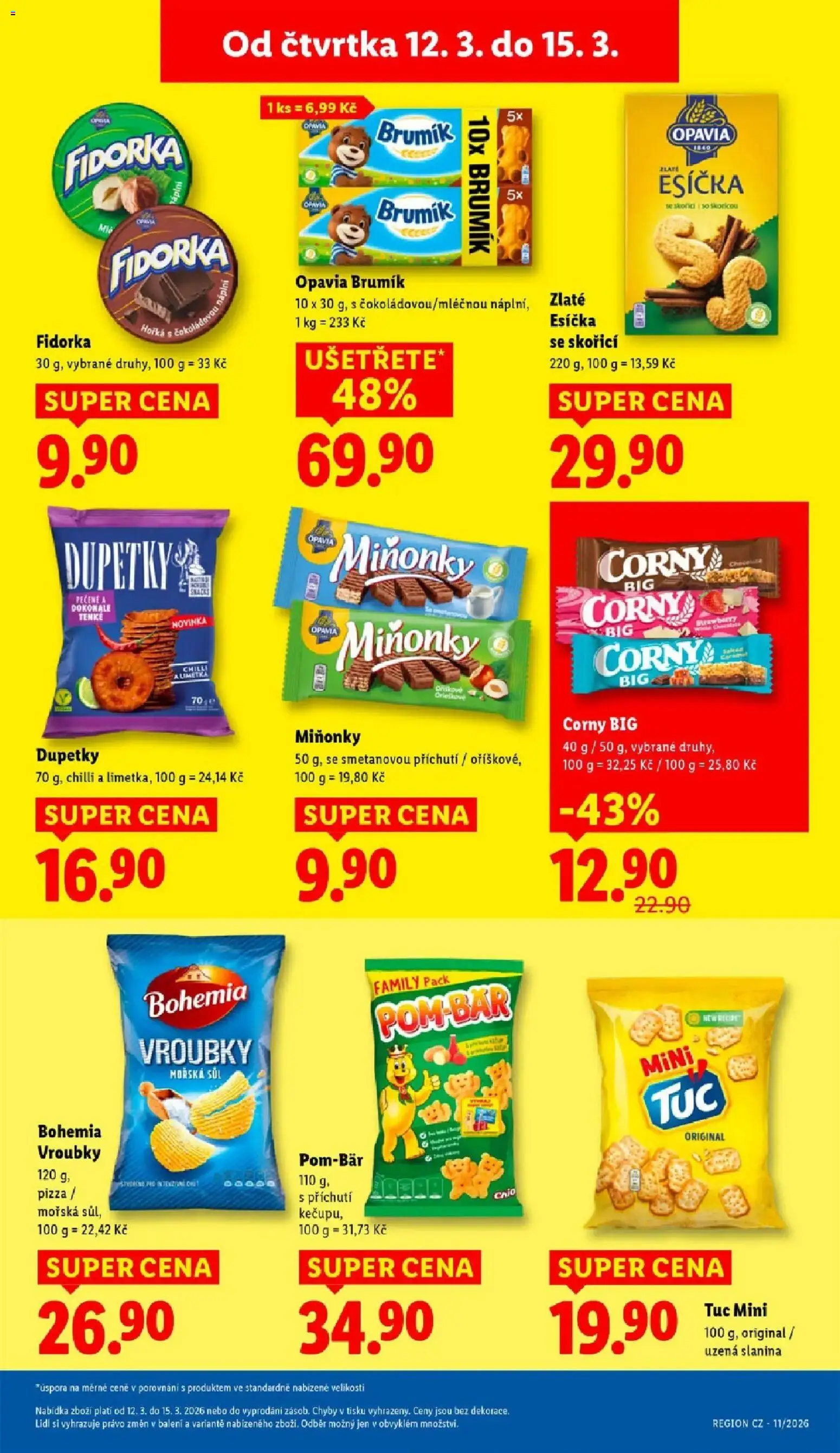 Lidl aktuální leták od 12.03.2026 | Strana: 23 | Produkty: Pizza, Dupetky, Slanina, Brumik