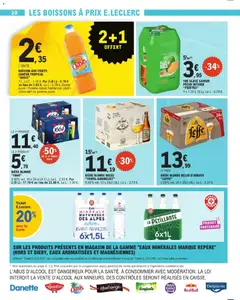 E.Leclerc - Prévisualisation de THÉ GLACÉ SAVEUR PÊCHE INTENSE "FUZETEA", Thé glacé saveur pêche intense. 4 x 1,25 L (5 L) valide à partir de 21.04.2026 | Page: 30