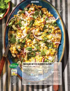 MAISSALADE MET FETA EN GEGRILDE JALAPEÑO, Corn salad with feta and grilled jalapeño - Voorbeeld van een folder van Albert Heijn, geldig van 08.04.2026 | Pagina: 64