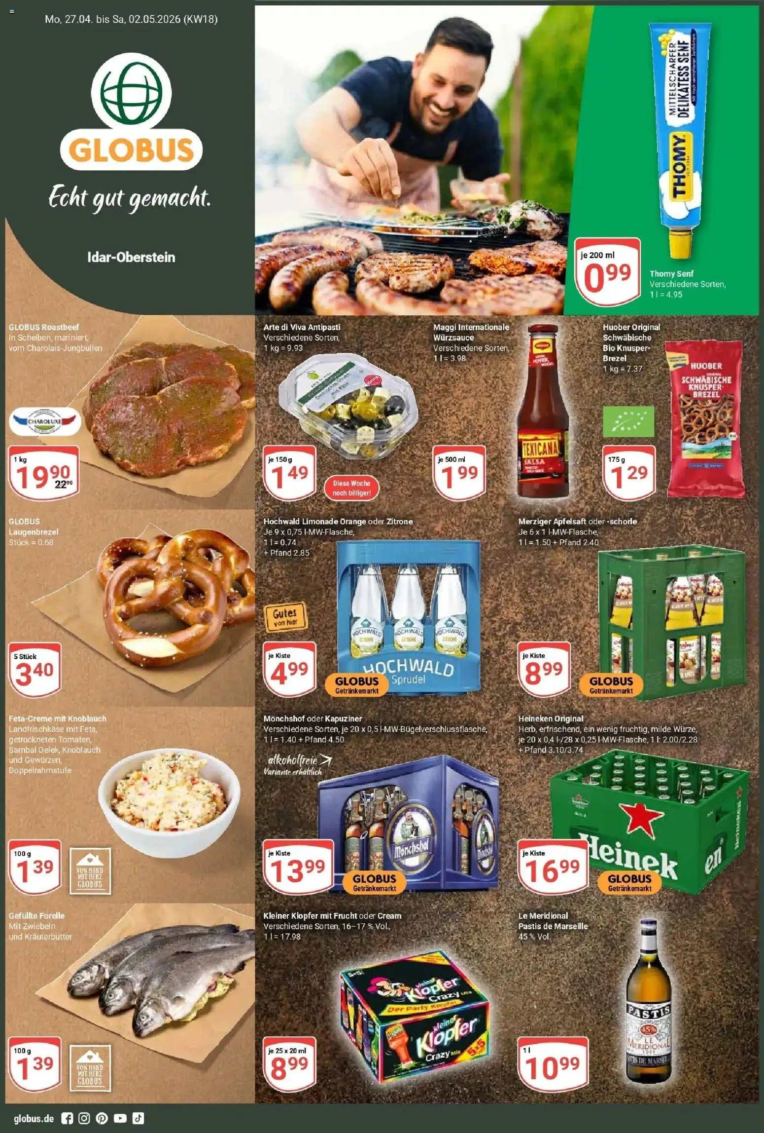 Globus Prospekt Idar-Oberstein	 – gültig ab 27.04.2026 | Seite: 1 | Produkte: Maggi, Limonade, Heineken, Zitrone