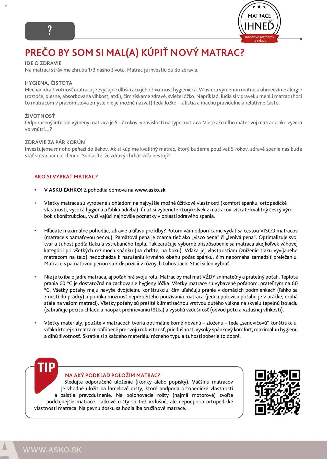 Nové ASKO nábytok akcie – leták je platný od 05.06.2025 | Strana: 4 | Produkty: Matrace, Matrac, Práčky, Poťahy