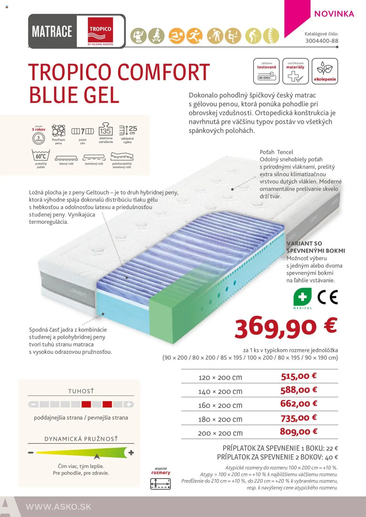 Nové ASKO nábytok akcie – leták je platný od 05.06.2025 | Strana: 16 | Produkty: Matrace, Matrac, Rošt