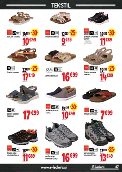 E.leclerc katalog akcije – veljaven od 29.04.2026 | Stran: 47 | Izdelki: Cevlji, Sandali, Natikaci, Copati