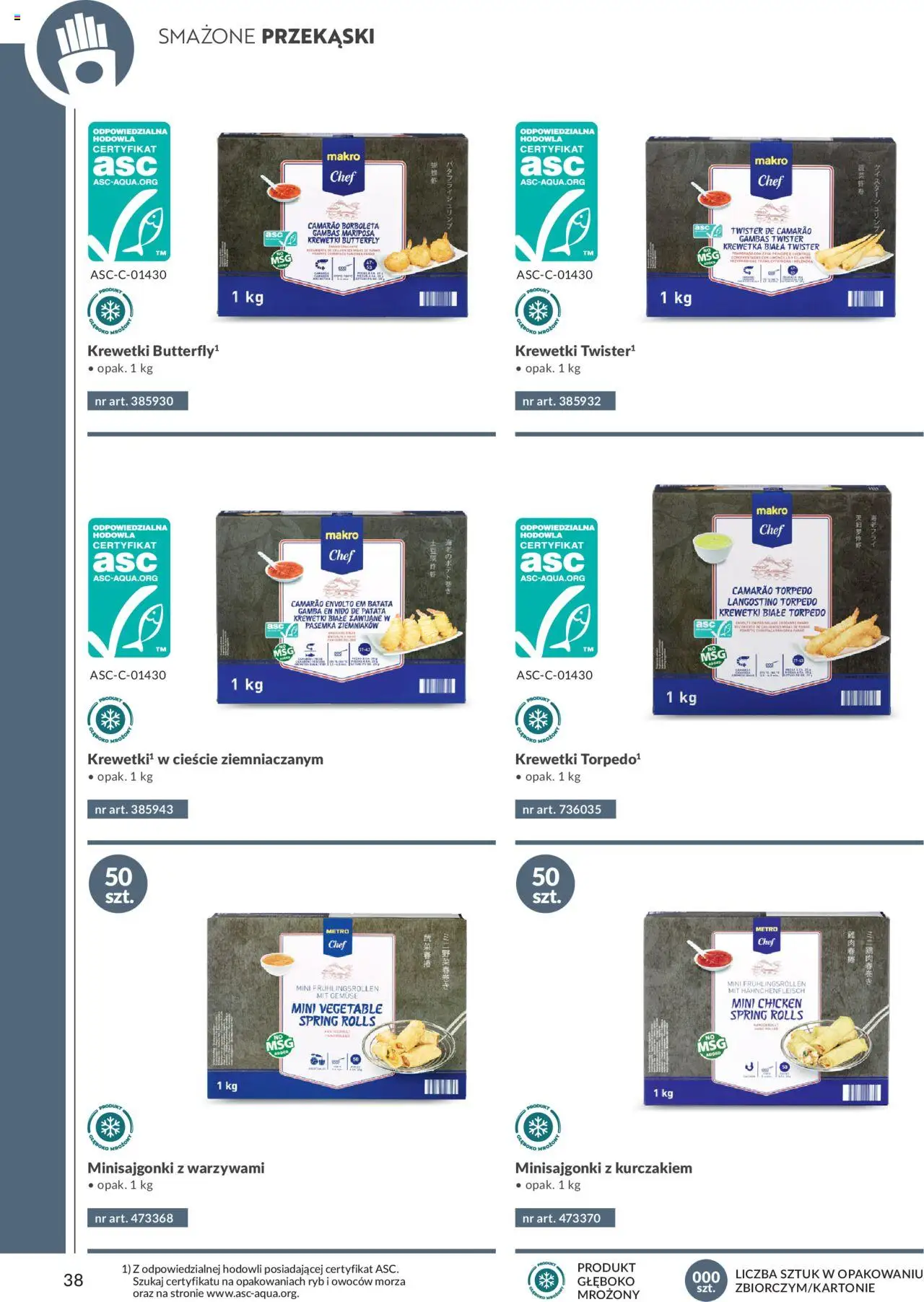 Makro Gazetka - Katalog produktów convenience Smart Chef od 29.05.2025 | Strona: 38 | Produkty: Krewetki, Krewetki białe