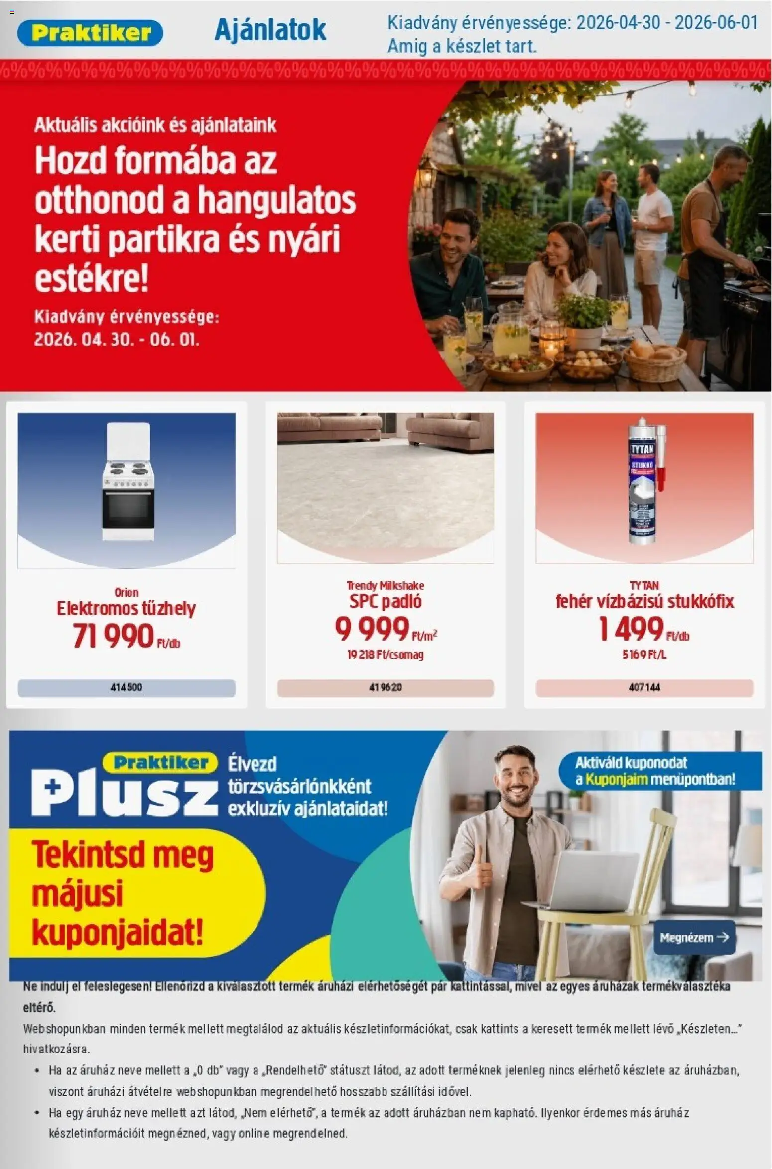 Praktiker akciós ujság - amely érvényes a következő dátumtól: 30.04.2026 | Oldal: 1