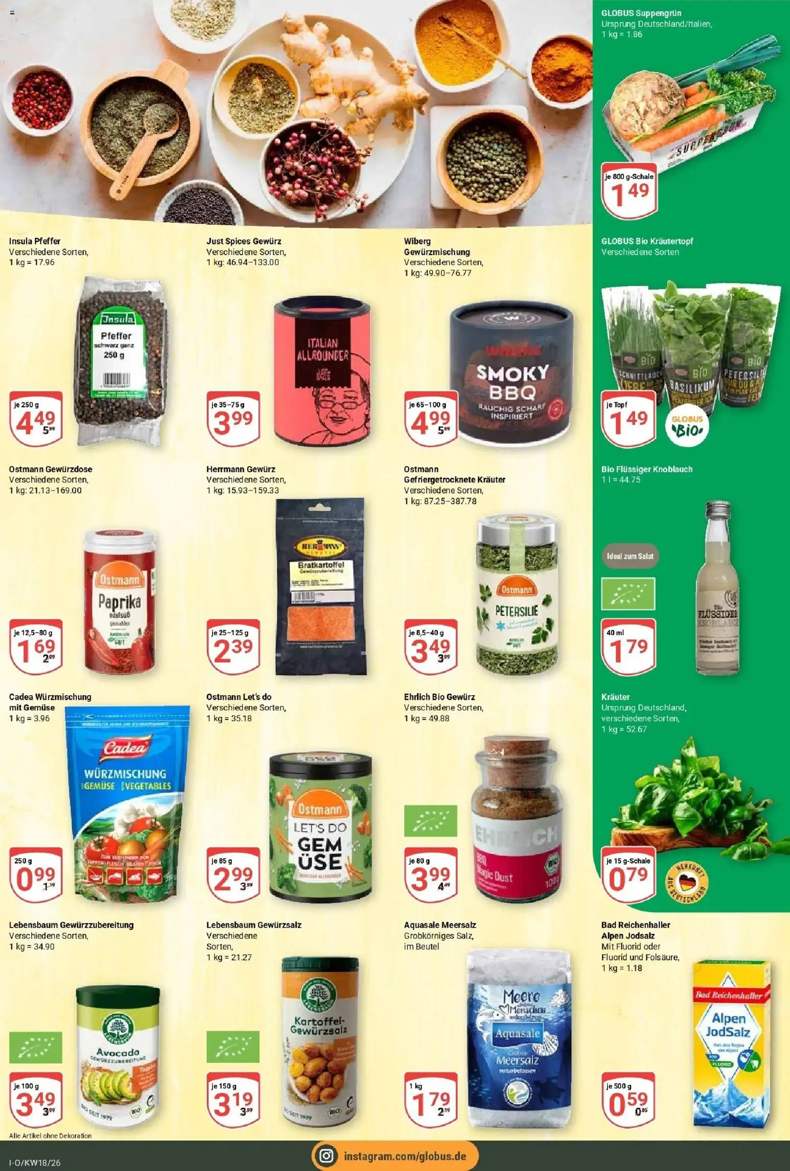 Globus Prospekt Idar-Oberstein	 – gültig ab 27.04.2026 | Seite: 18 | Produkte: Gewürzsalz, Avocado, Paprika, Pfeffer