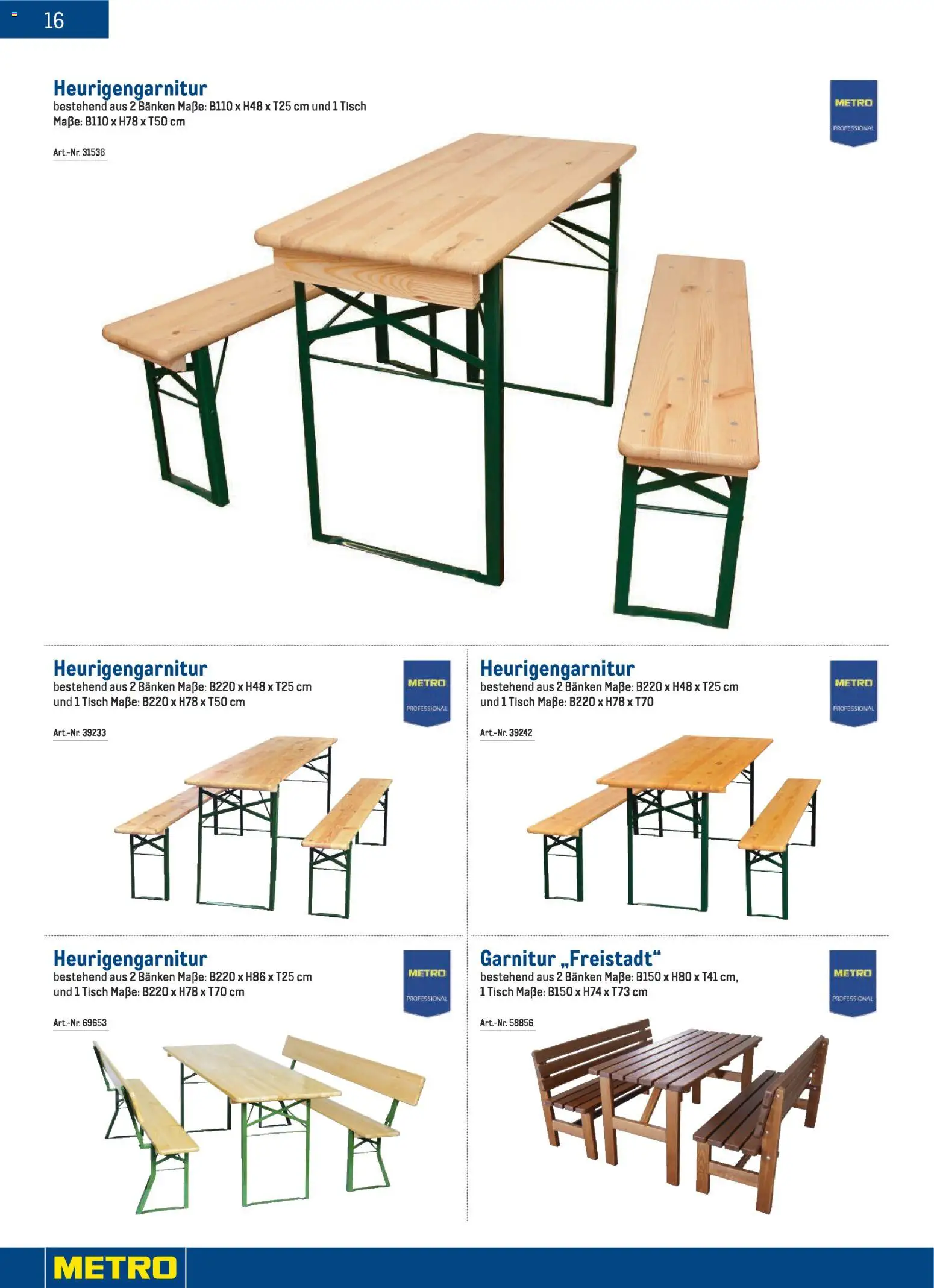 Metro Gast & Garten 2026 gültig ab 01.01.2026 | Seite: 16 | Produkte: Tisch
