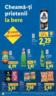 Ofertele Lidl valabile de la 27.04.2026 | Pagină: 14 | Produse: Bere, Roșii, Smântână, Ceapă