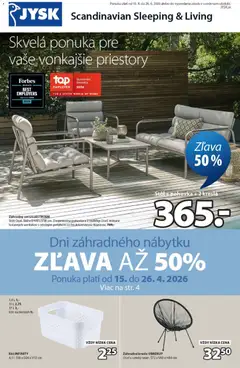 JYSK leták platný od 15.04.2026