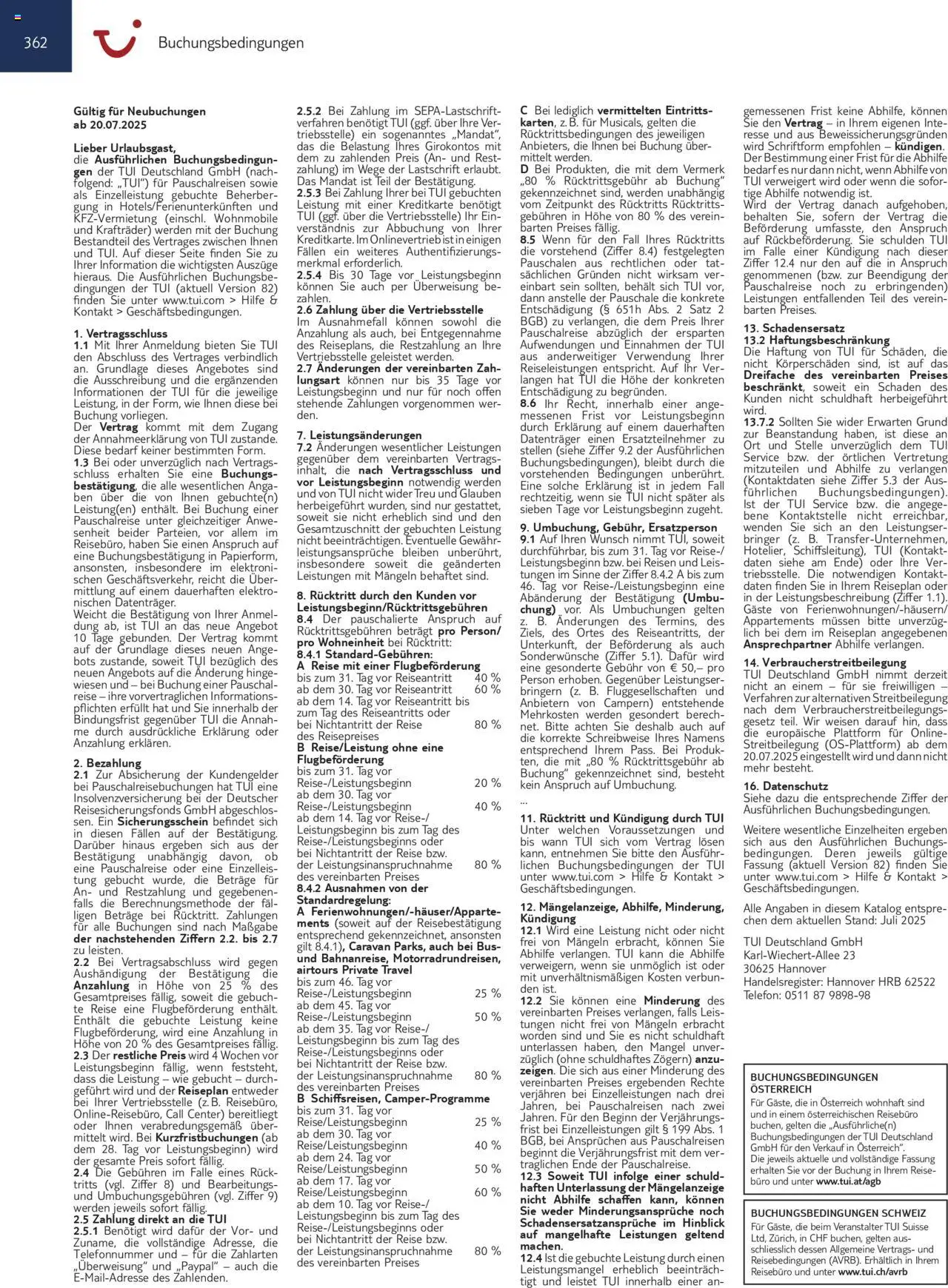 TUI Prospekt  Asien, Afrika, Orient & Indischer Ozean 2025/26 	 – gültig ab 01.11.2025 | Seite: 362 | Produkte: Telefon