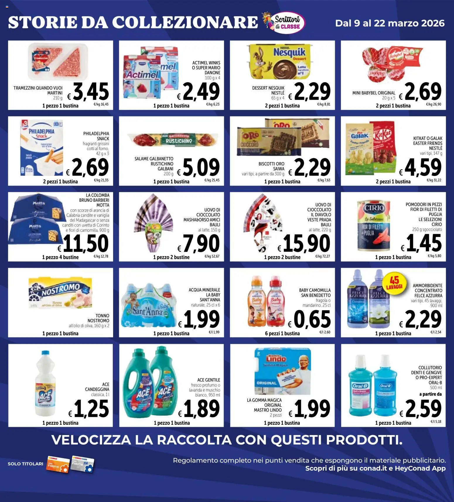 Volantino Spazio Conad del 13.03.2026 | Pagina: 34 | Prodotti: Salame, Biscotti, Pomodori, Profumo