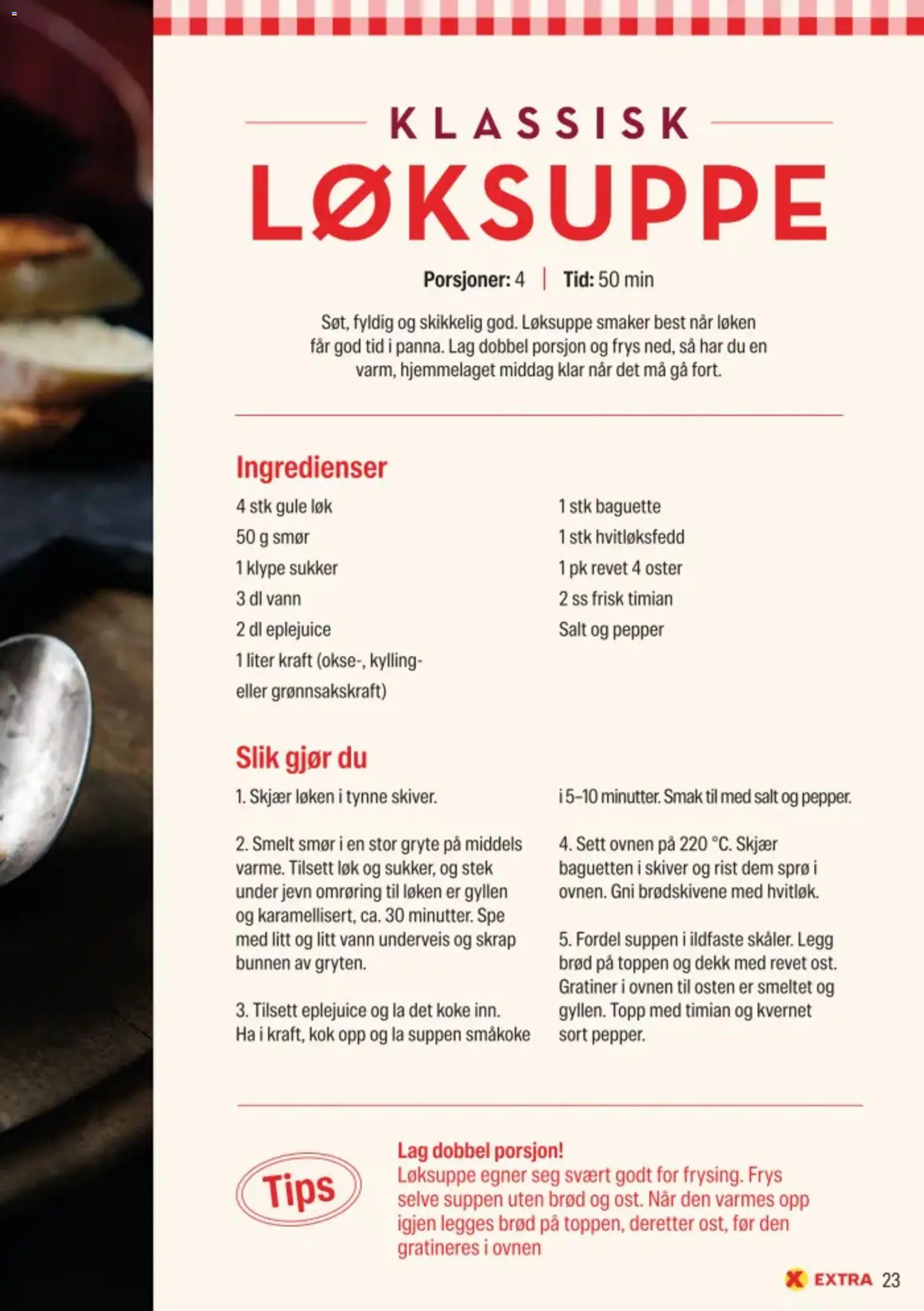 {H1} | Side: 23 | Produkter: Brød, Løk, Sukker, Термос