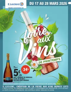 E.Leclerc - Prévisualisation de E.Leclerc - Foire aux vins de printemps valide à partir de 21.04.2026