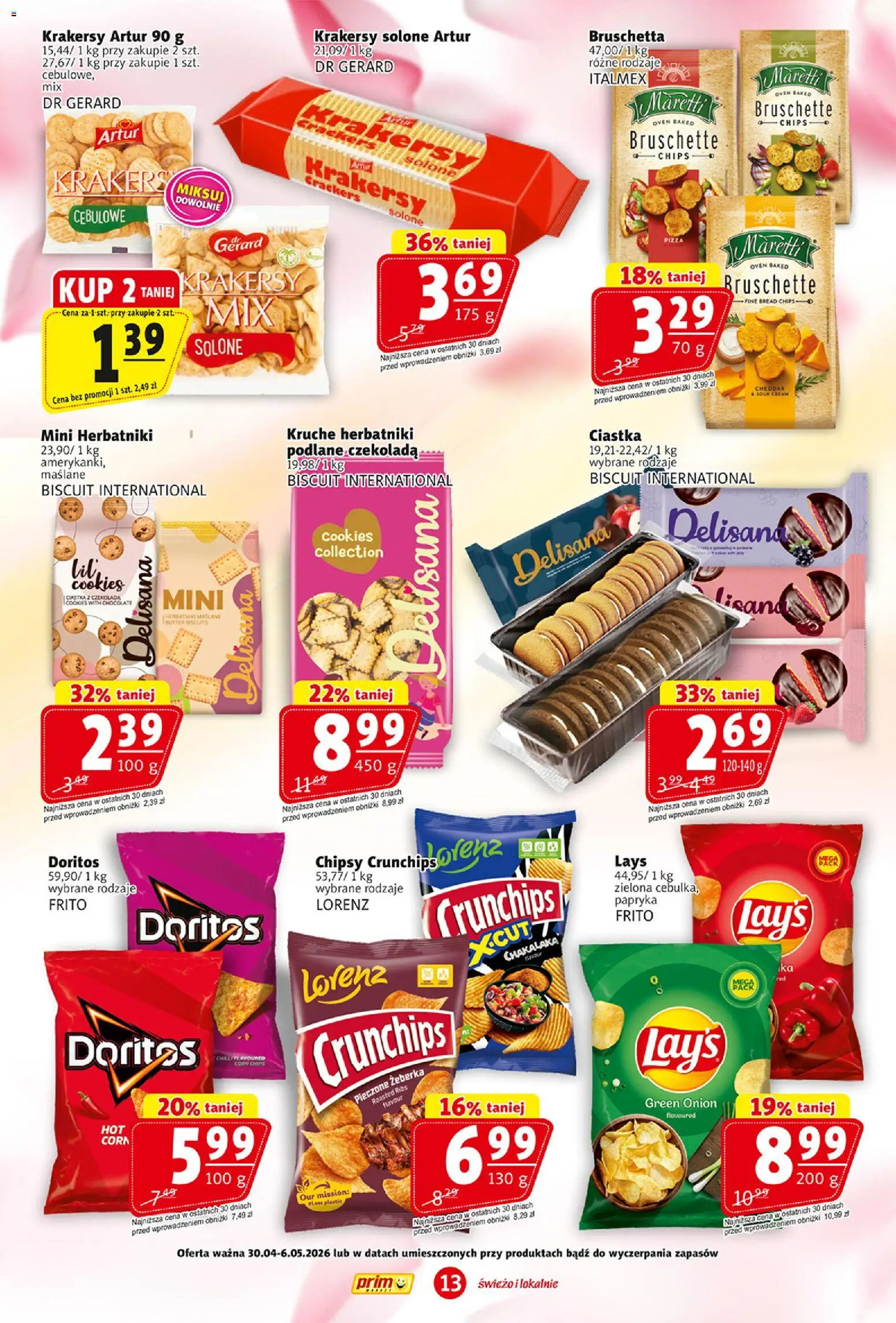 Prim Market gazetka od 30.04.2026 | Strona: 13 | Produkty: Papryka, Doritos, Czekolada, Pizza