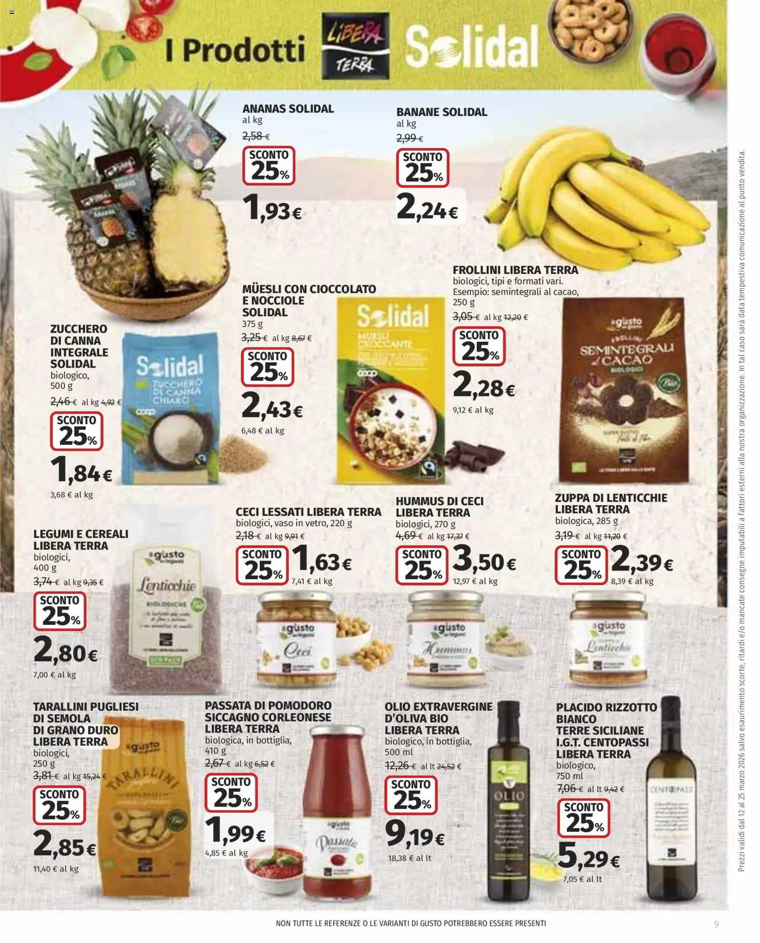 Volantino COOP del 12.03.2026 | Pagina: 9 | Prodotti: Ceci, Olio, Hummus, Passata di pomodoro