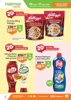 28.04.2026 tarihinden itibaren geçerli olan Hakmar Express kataloğu önizlemesi | Sayfa: 3 | Ürünler: Ketçap, Meyve, Yulaf, Limon