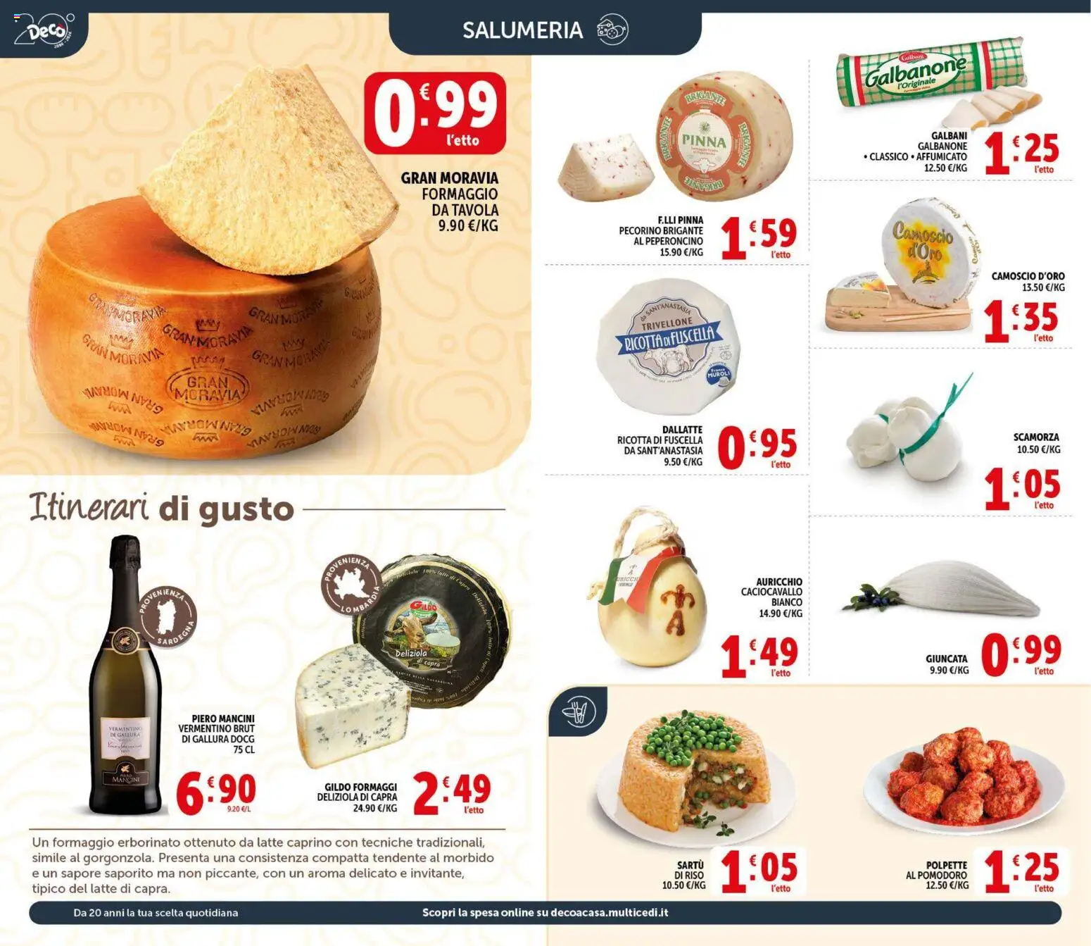 Volantino Decò del 09.04.2026 | Pagina: 4 | Prodotti: Riso, Peperoncino, Ricotta, Pecorino