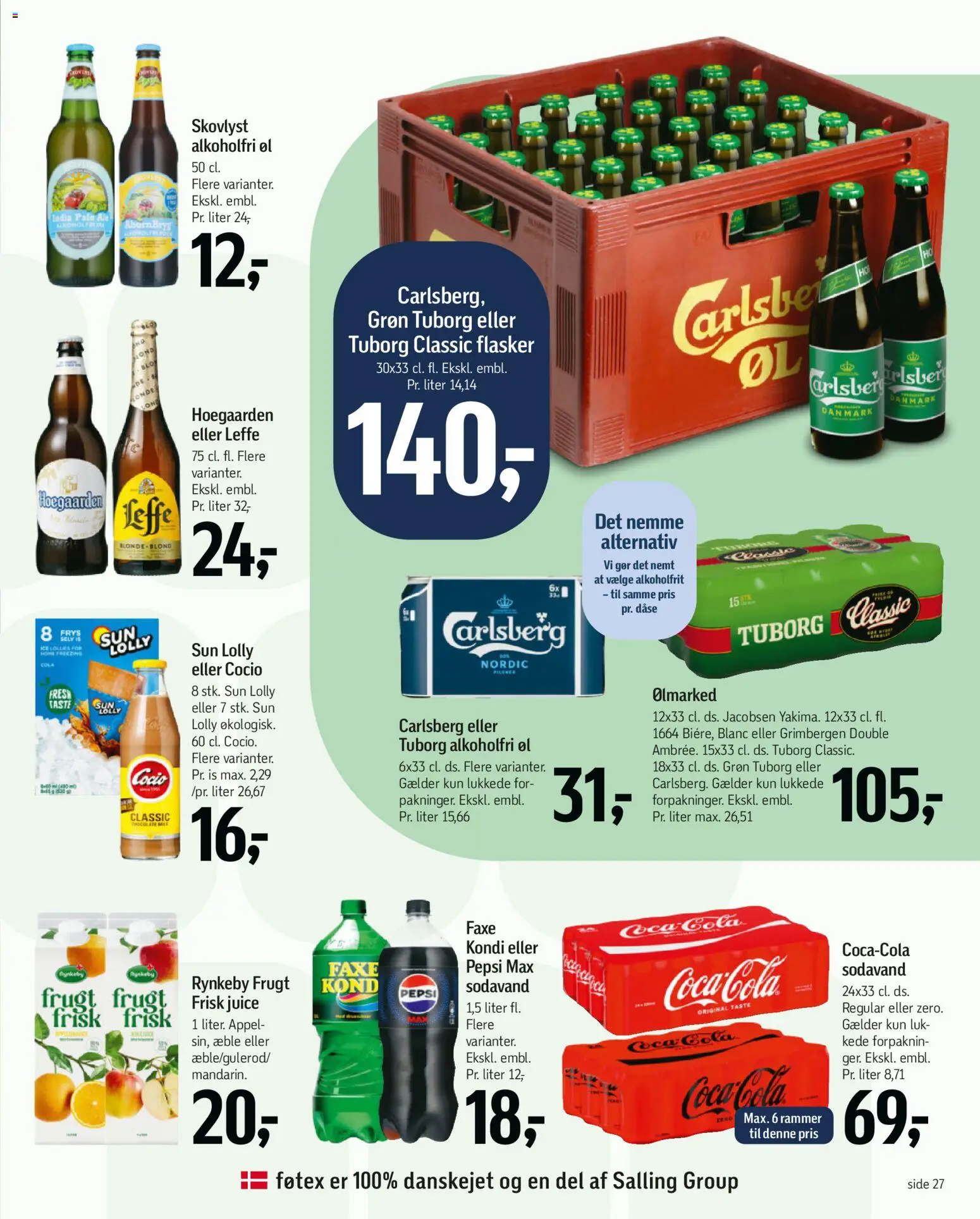 Føtex tilbudsavis – gyldig fra 01.05.2026 | Side: 41 | Produkter: Rammer, Juice, Sodavand, Cola