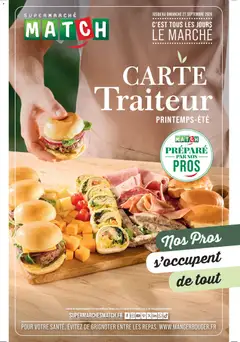 Match Supermarché - Prévisualisation de Match Supermarché - CARTE Traiteur valide à partir de 31.03.2026