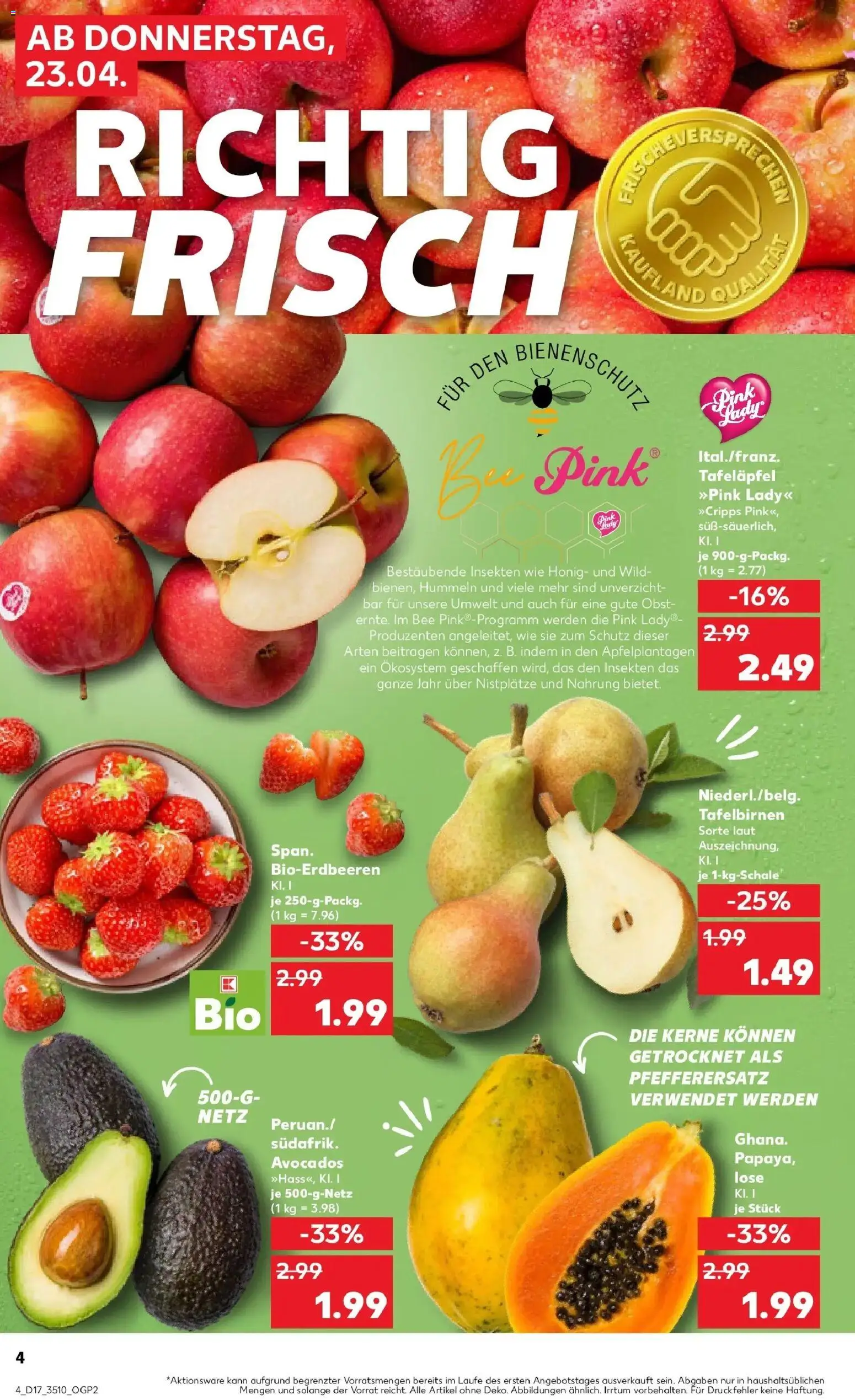 Kaufland Prospekt Bautzen	 – gültig ab 23.04.2026 | Seite: 4 | Produkte: Obst
