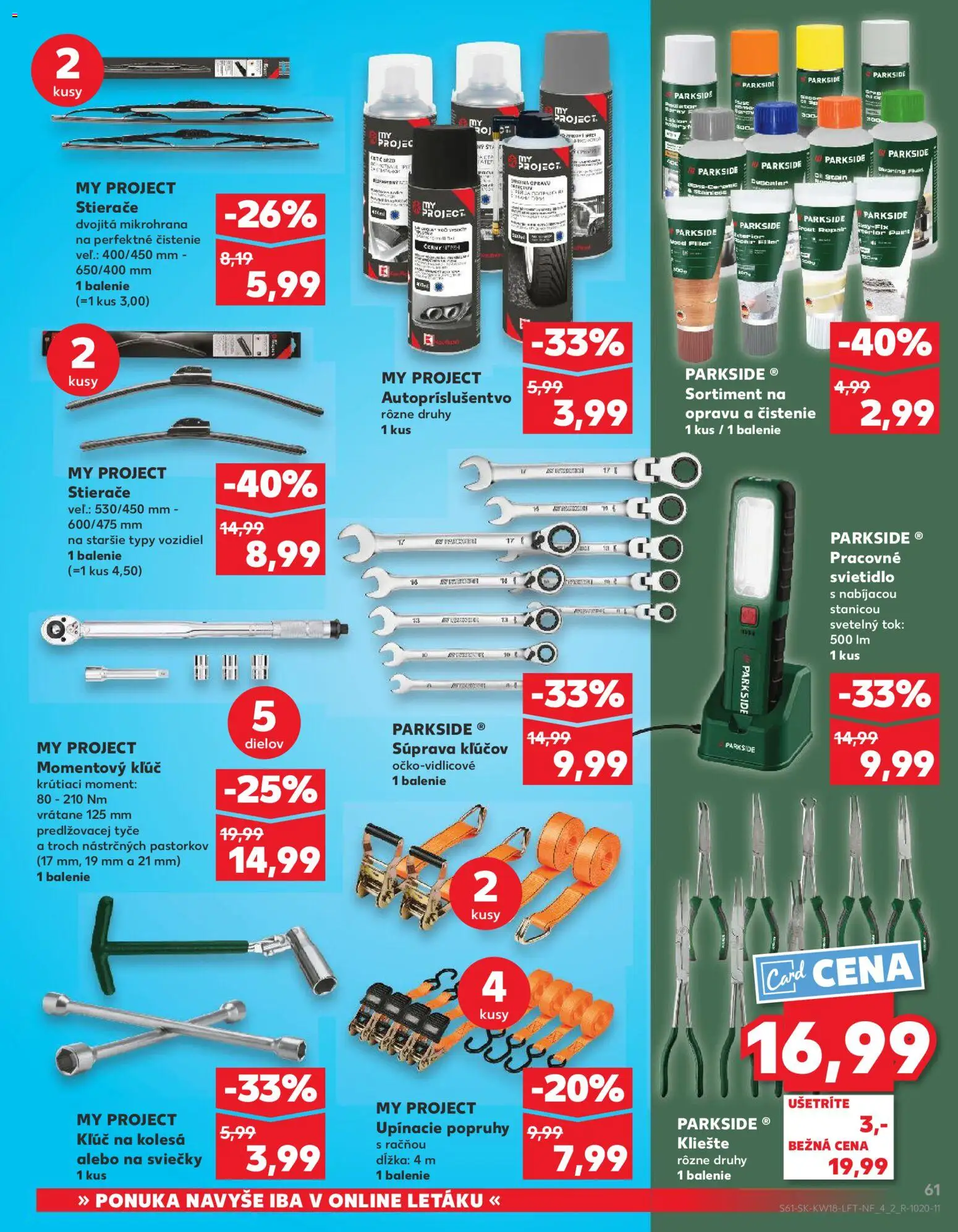 Nové Kaufland akcie – leták je platný od 30.04.2026 | Strana: 61 | Produkty: Svietidlo, Parkside, Sviečky