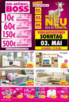 SB Möbel Boss Prospekt Bremen ab 01.05.2026 gültig