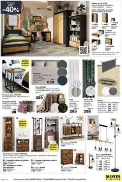 Náhled letáku Sconto nábytek leták od 22.04.2026 | Strana: 11 | Produkty: Polštář, Stolek, Regál, Skříň