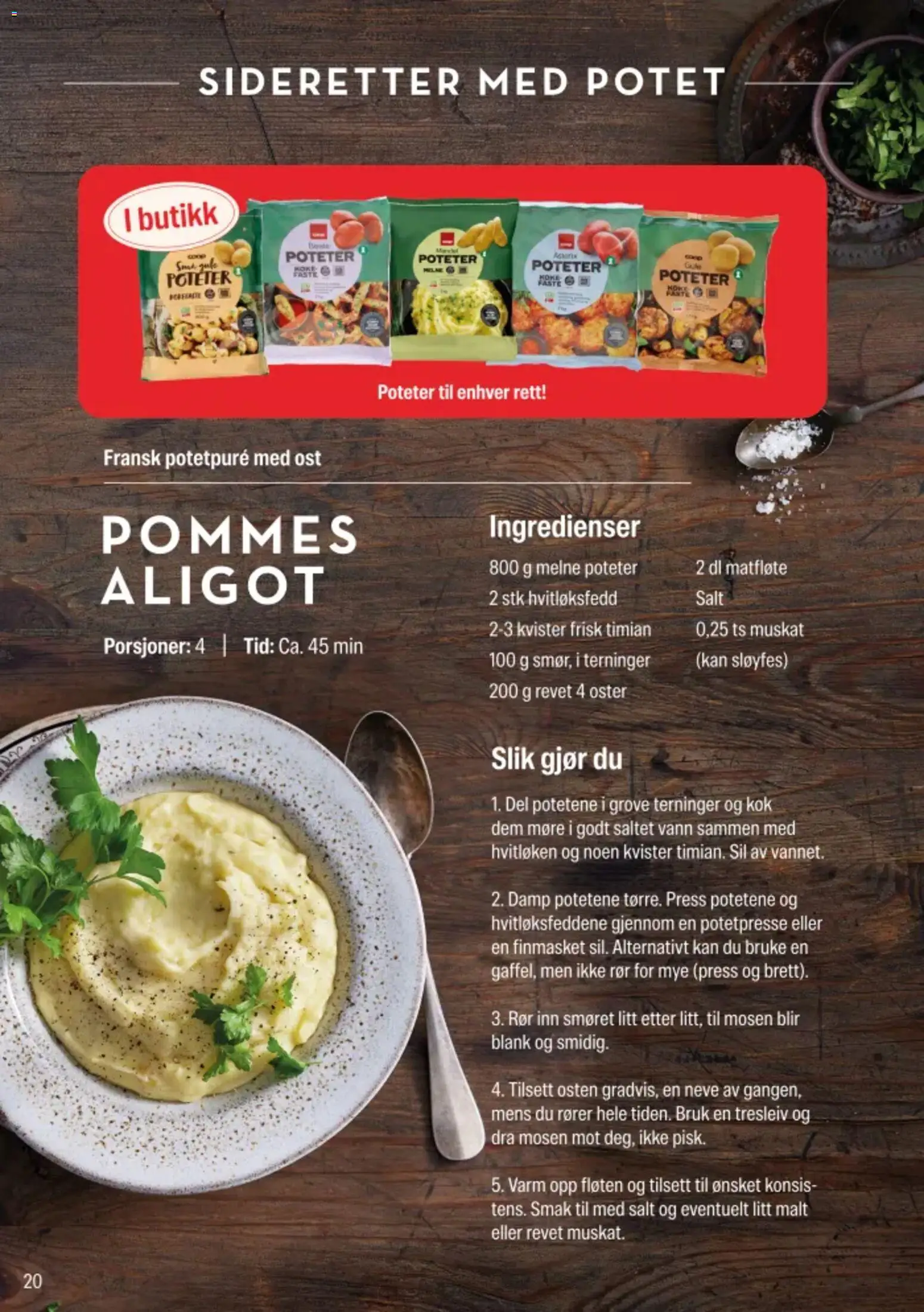 {H1} | Side: 20 | Produkter: Ost, Strandväska, Вермішель, Matfløte