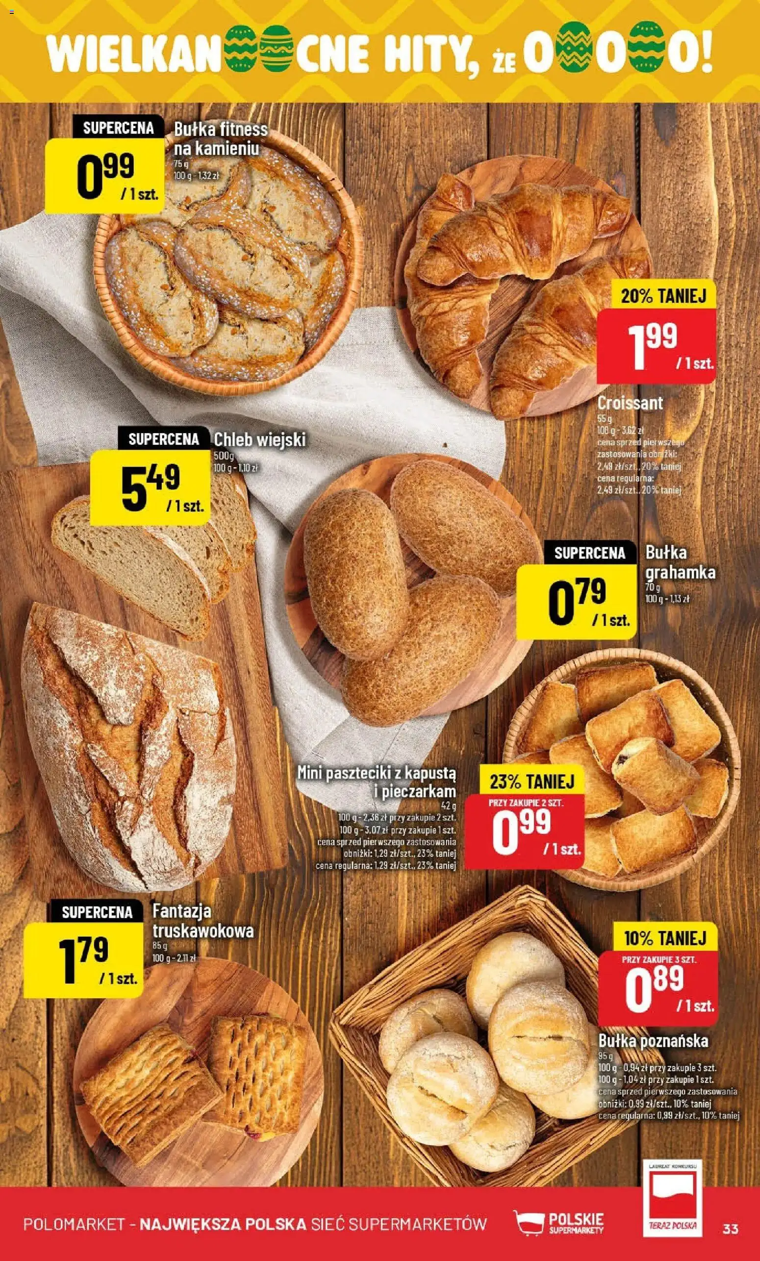 POLOmarket gazetka od 04.03.2026 | Strona: 33 | Produkty: Kapusta, Bułka, Chleb, Bułka poznańska