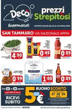 Anteprima del volantino Decò volantino Supermercati San Tammaro valido a partire dal 21.04.2026