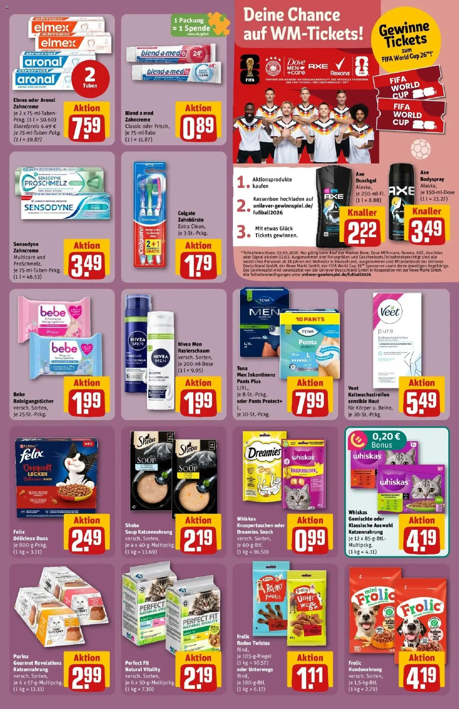 Rewe Prospekt Brandenburg An Der Havel	 – gültig ab 12.04.2026 | Seite: 31 | Produkte: Fußball, Duschdas, Axe, Shower Gel