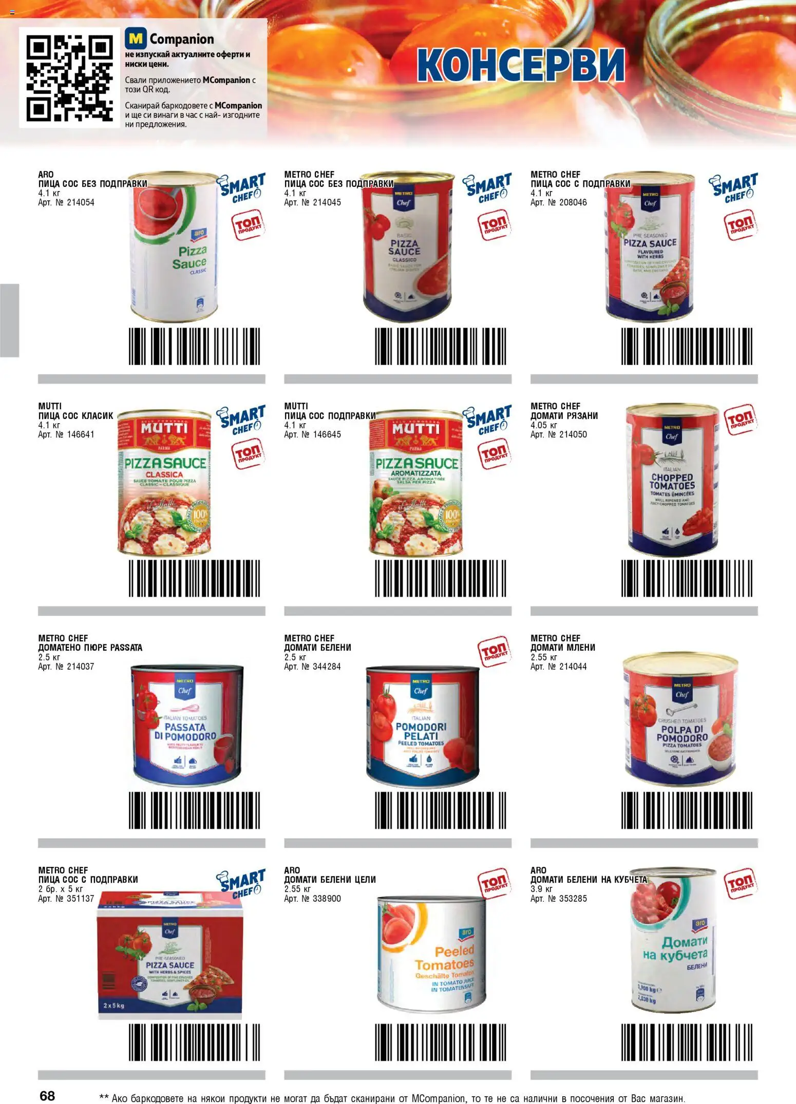 {H1} | Страница: 68 | Продукти: Пица, Подправки, Пюре, Домати