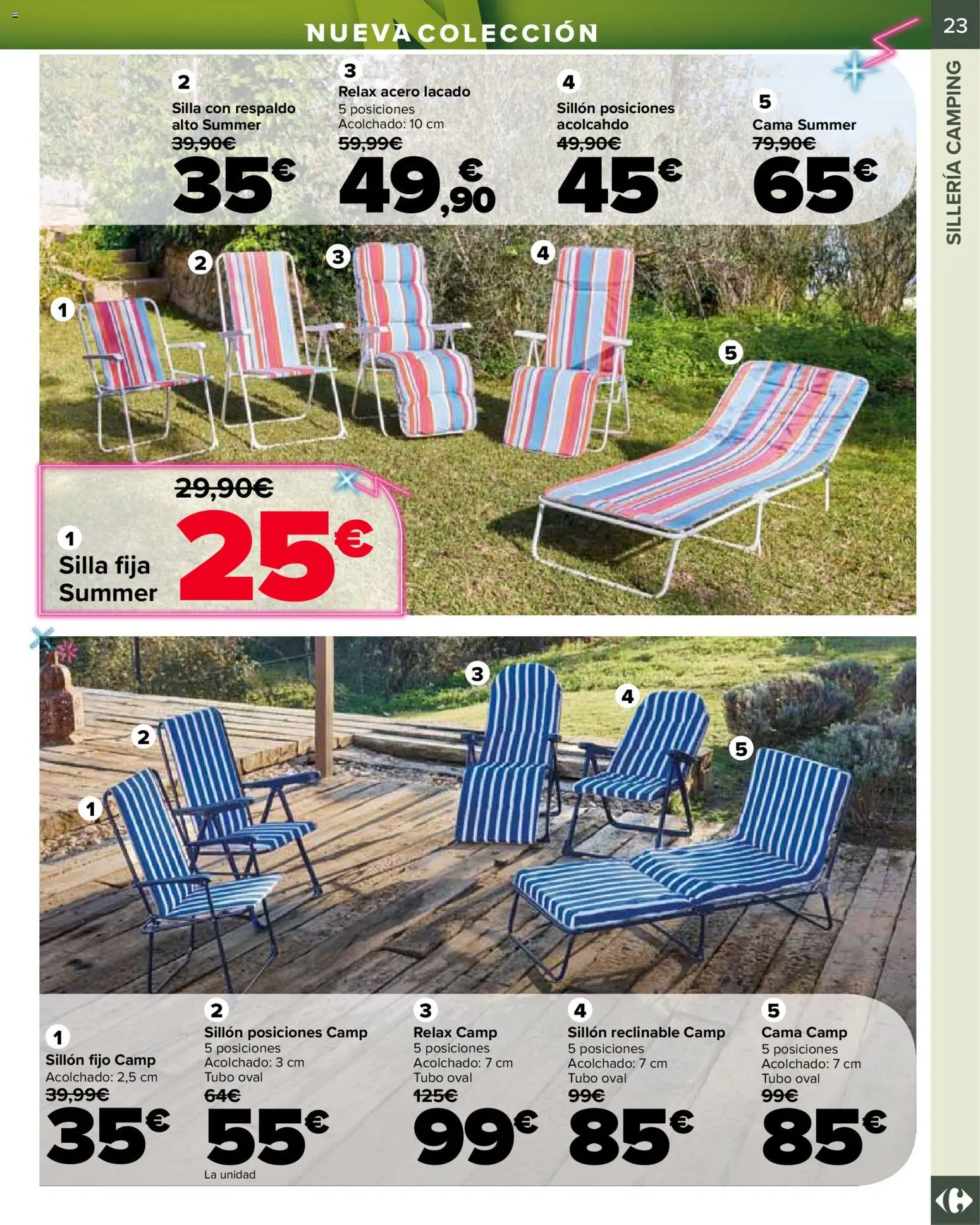 Carrefour Jardin │ válido desde el 13.03.2026 | Página: 23 | Productos: Cama, Sillón, Silla, Sillón reclinable