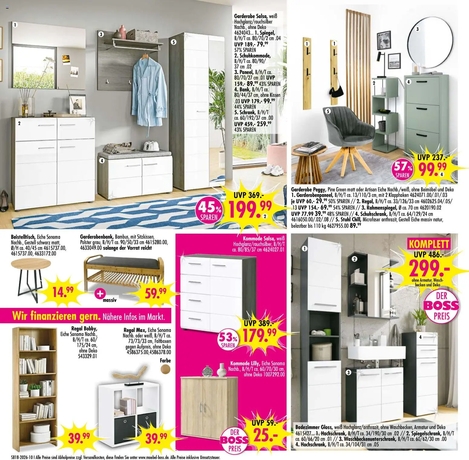 SB Möbel Boss Prospekt Mainz – gültig ab 24.04.2026 | Seite: 10 | Produkte: Kissen, Regal, Stuhl, Armatur