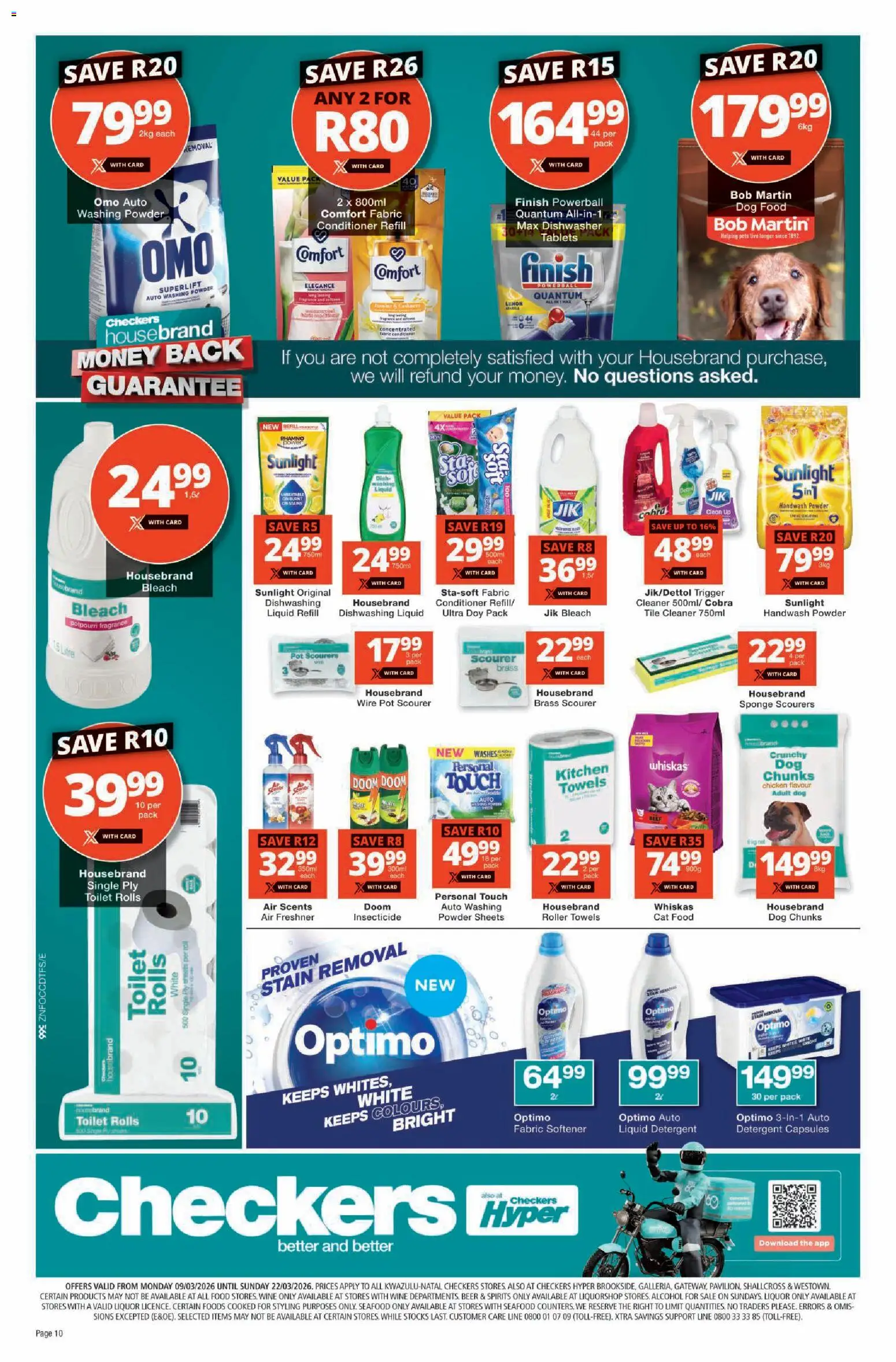 New Checkers catalogue – valid from 09.03.2026 | Page: 10 | Products: Beef, Fabric softener, Seafood, Dog food