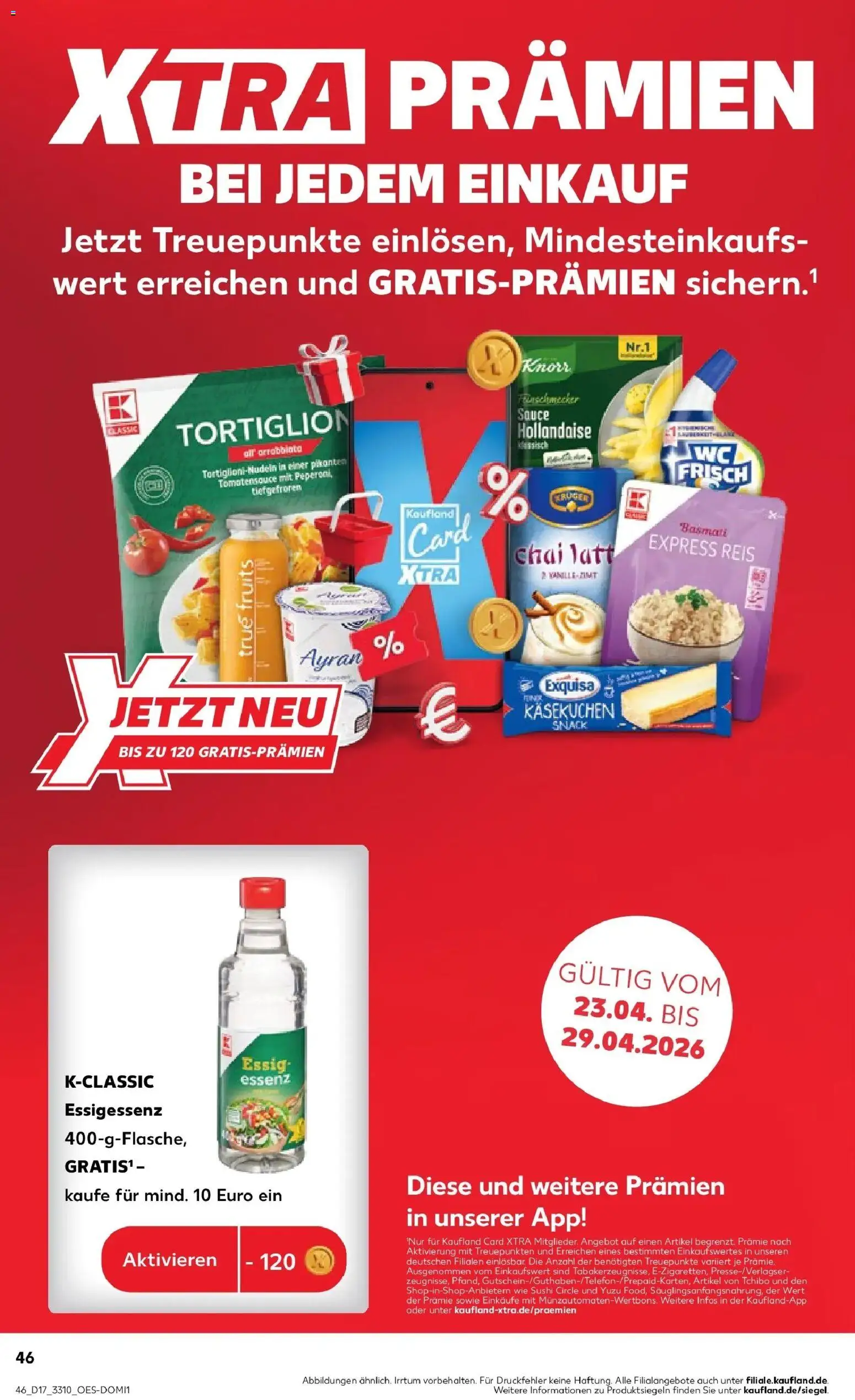 Kaufland Prospekt Bautzen	 – gültig ab 23.04.2026 | Seite: 46 | Produkte: Essig, Knorr, Exquisa, Reis