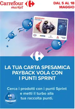 Anteprima del volantino Carrefour volantino Market - Punti Sprint Payback valido a partire dal 05.05.2026