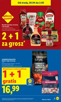 Pogląd oferty "FLAMMENCO/GRILL&FUN Brykiet z węgla drzewnego, Brykiet z węgla drzewnego 2,5 kg" - ważna od 29.04.2026 | Strona: 13 | Produkty: Musztarda francuska, Sos czosnkowy, Musztarda, Sos