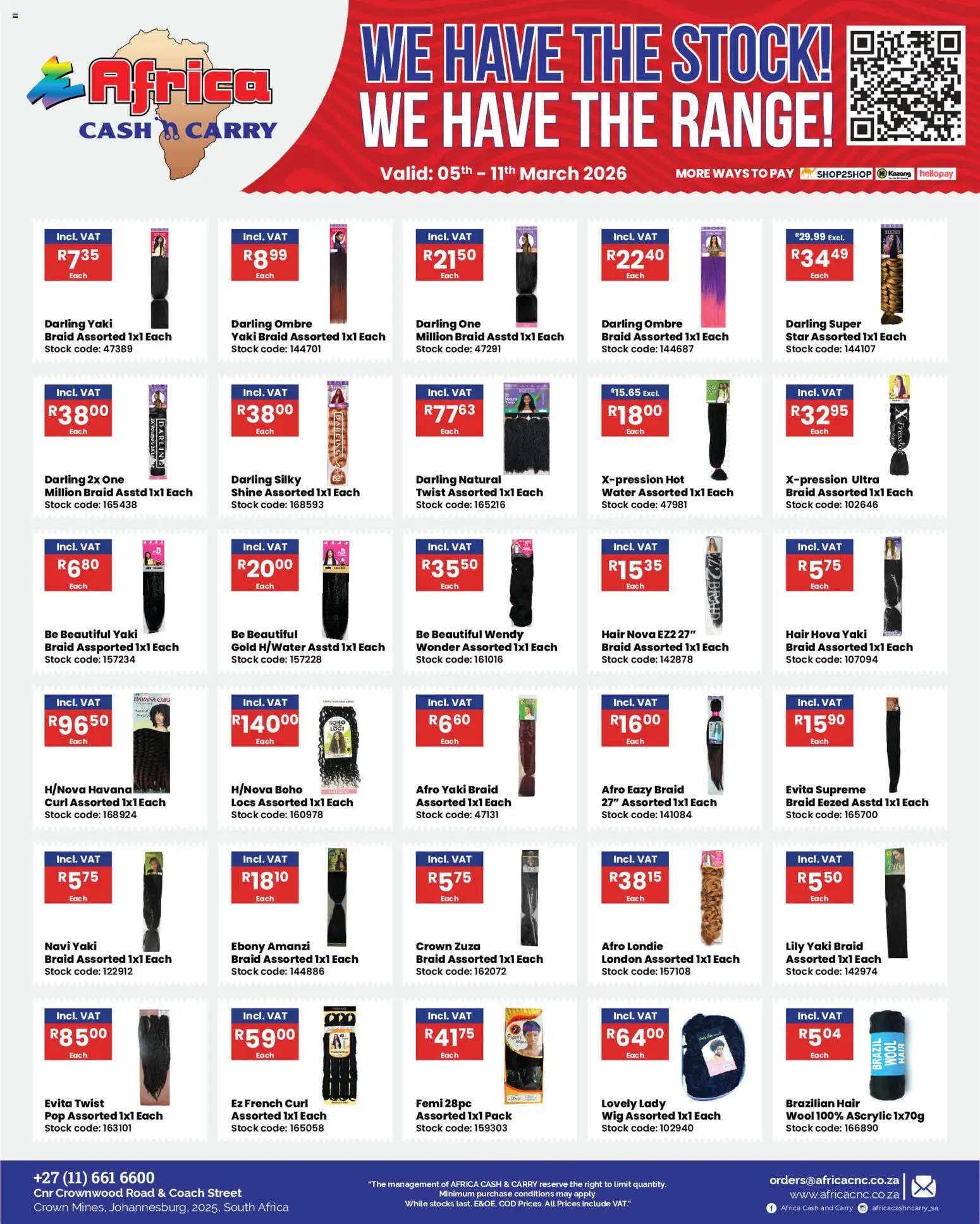 New Africa Cash & Carry catalogue – valid from 05.03.2026 | Page: 19 | Products: Stock, Water