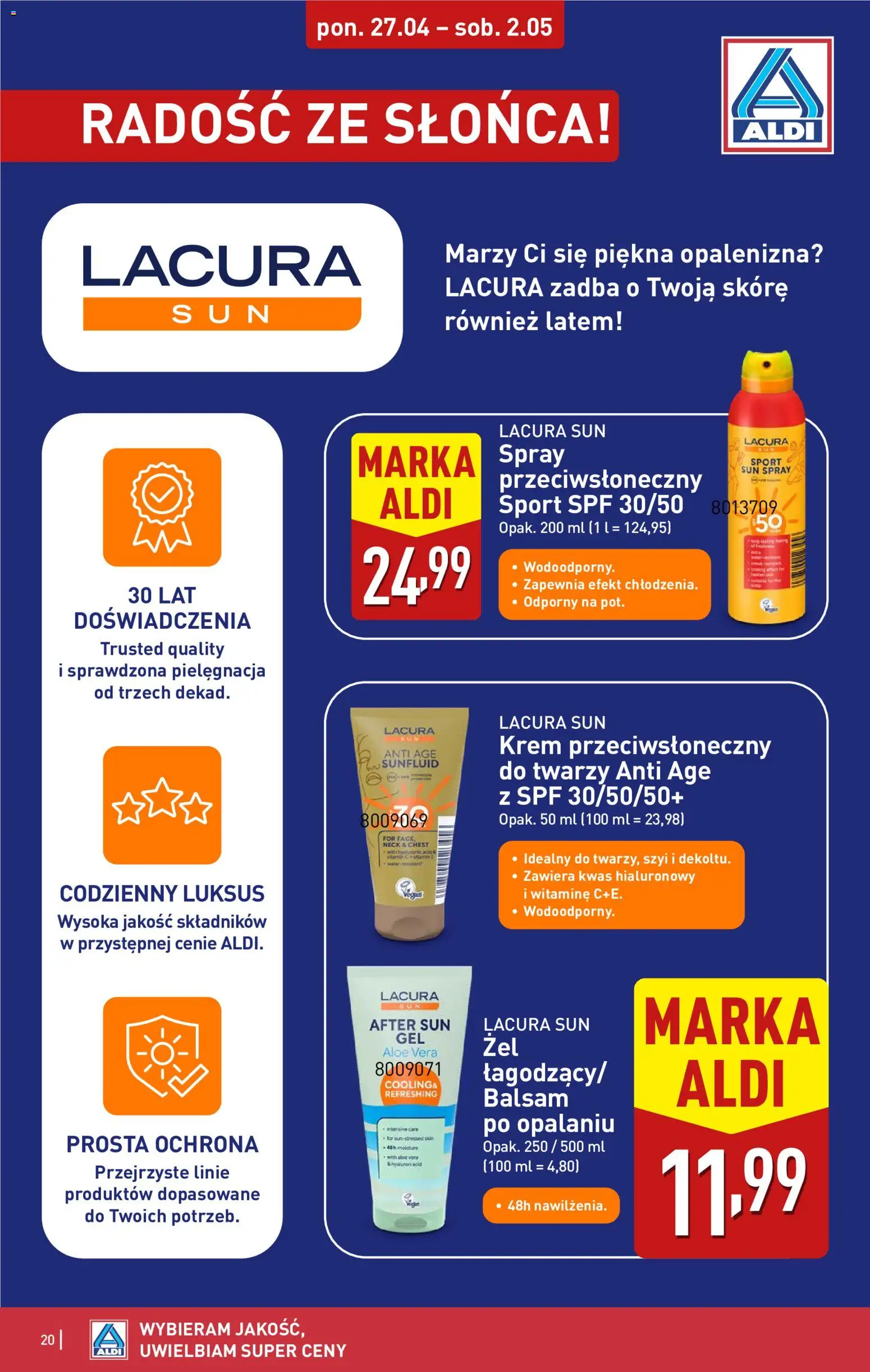 Aldi Polsko leták od 27.04.2026 | Strana: 20 | Produkty: Krém, Aloe vera