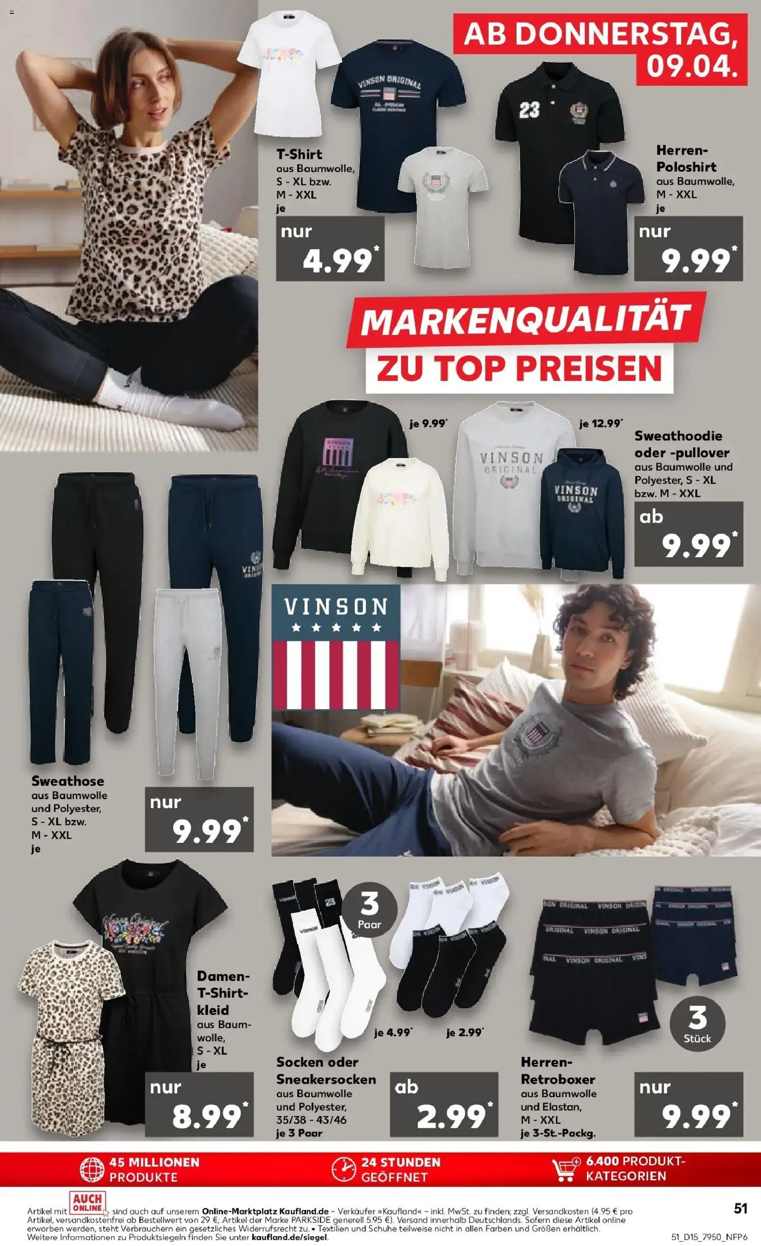 Kaufland Prospekt Leer (Ostfriesland)	 – gültig ab 08.04.2026 | Seite: 51 | Produkte: Top, Sweathose, T-Shirt, Poloshirt