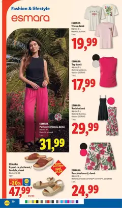 Ofertele Lidl valabile de la 27.04.2026 | Pagină: 20 | Produse: Rochie, Top, Tricou, Pantaloni