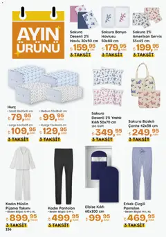 16.04.2026 tarihinden itibaren geçerli olan Migros kataloğu önizlemesi | Sayfa: 156 | Ürünler: Banyo, Pantolon, Amerikan servis, Elbise